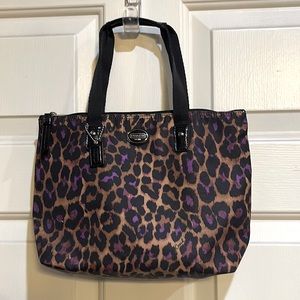 Coach SV Violet Animal Print Lightweight Packable Bag - EUC